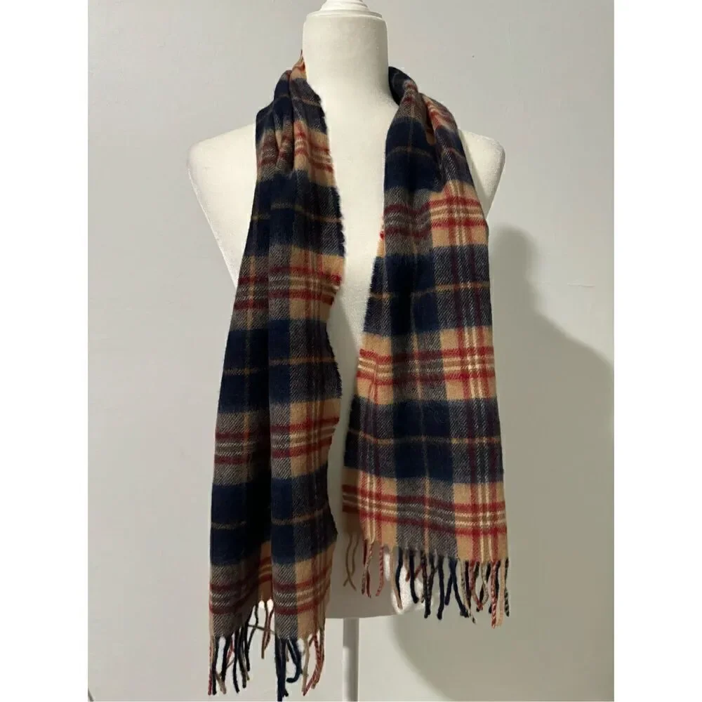 The Scotch House checkers fringe lambswool 100% pure new wool scarf